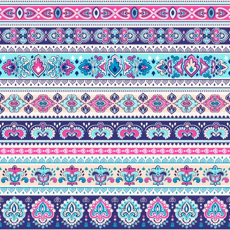 Bohemian Indian Mandala towel print. Vintage Henna tattoo style Indian medallion. Ethnic ornament could be used as shirt print, phone case print, textile, coloring book. Christmas holiday snowflakeのイラスト素材