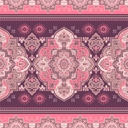 Bohemian Indian Mandala print. Vintage Henna tattoo styleの写真素材