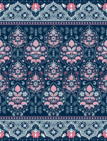 Bohemian Indian Mandala towel printのイラスト素材
