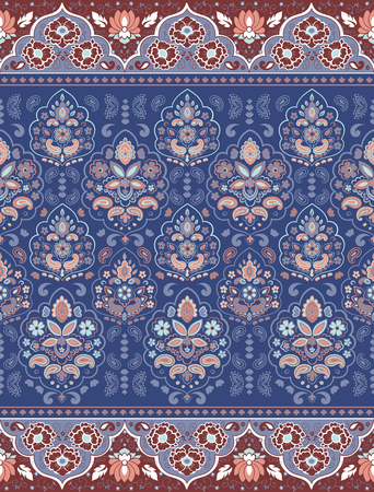 Bohemian Indian Mandala towel printのイラスト素材