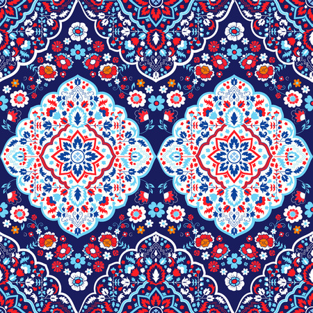 Bohemian Indian Mandala print. Vintage Henna tattoo styleの写真素材