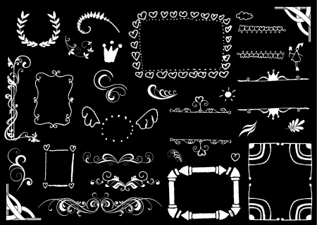 set of ornamentのイラスト素材