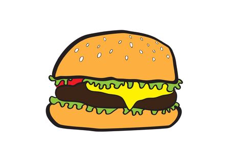 The big cheeseburgerのイラスト素材