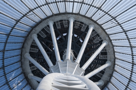 Structure of Khan Shatyr Entertainment Center, a landmark in Astana - Kazakhstan, which is the highest tensile structure in the world のeditorial素材