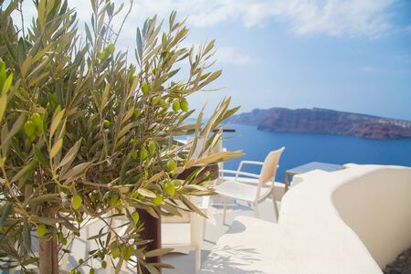 beautiful sights of Santorini islandの写真素材