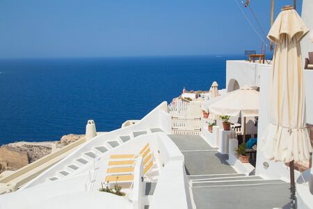 beautiful sights of Santorini islandの写真素材