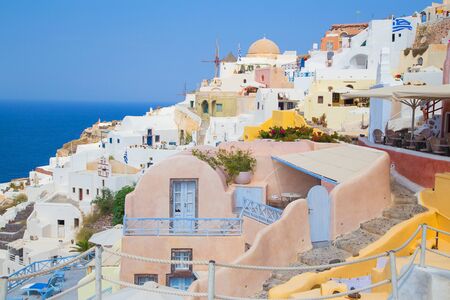 beautiful sights of Santorini islandの写真素材