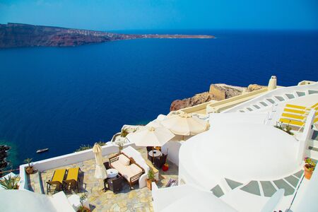 Beautiful views of santorini, Greek Resortの写真素材