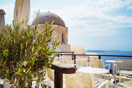 Beautiful views of santorini, Greek Resortの写真素材