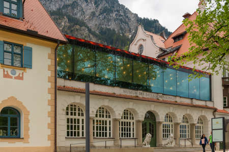 26 May 2019 Fussen, Germany - museum of bavarian kings near Neuschwanstein and Hohenschwangau castleのeditorial素材