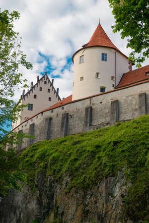 26 May 2019 Fussen, Germany - High Castle of FÃ¼ssen. Cloudy spring skyのeditorial素材