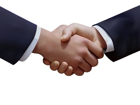 graphic of the handshake of two businessmenのイラスト素材