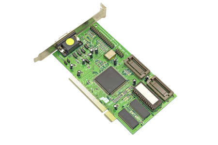 A video card isolated on white background