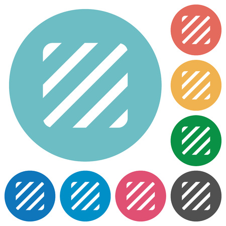 Texture flat white icons on round color backgroundsのイラスト素材