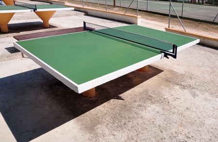The green table tennis tables の写真素材