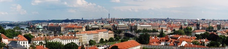 Panoramic view overlooking the city of Prague.の写真素材