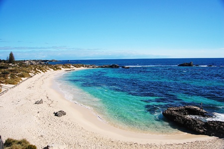 Beautiful beach on Rottnest Island, off the coast of Perth, Australia.の写真素材