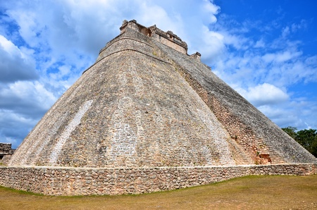 The casa del adivino (the soothsayers pyramid) at uxmal, mexico