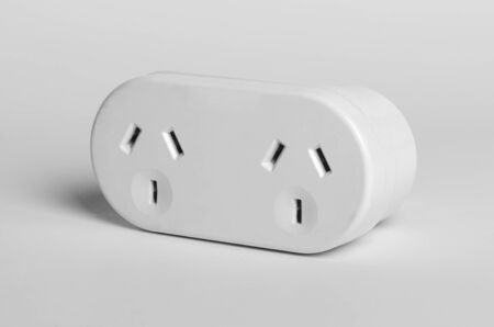 Australian style double power adapterの写真素材