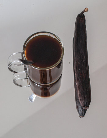 Black banana and black coffee