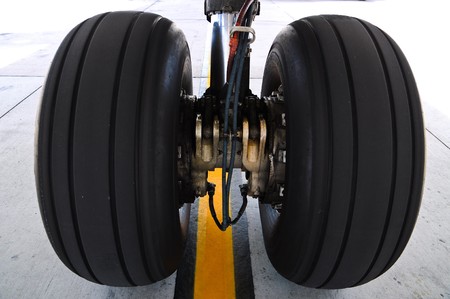 Aircraf tiresの写真素材