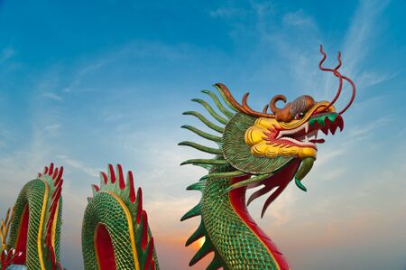 Beautiful dragon with nice sky の写真素材