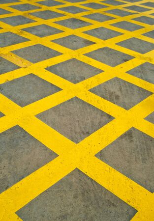 Yellow road markings の写真素材