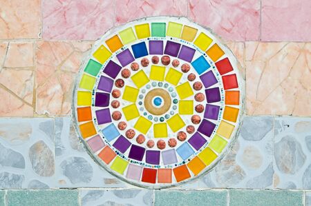 beautiful mosaic on ground の写真素材