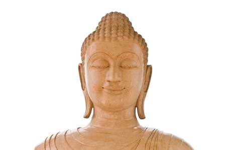 Buddha Head on white background の写真素材