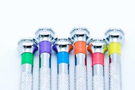 colorful screwdriversの写真素材