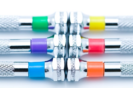 colorful screwdriversの写真素材