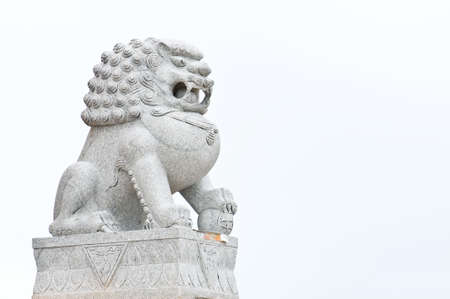 Stone Lion sculpture の写真素材
