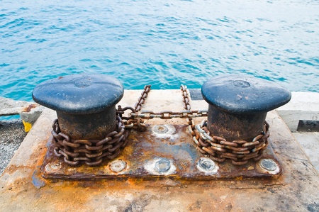 Mooring chains の写真素材