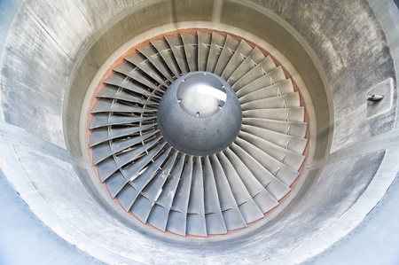  turbine blades of an aircraft jet engine. の写真素材