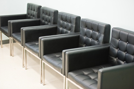 Leather Chairs in A Corporate Lobby 
