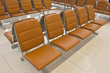 Leather Chairs in Airport のeditorial素材
