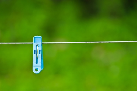 Clothespin hang on a cord 