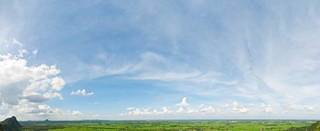Panorama view on mountainの写真素材