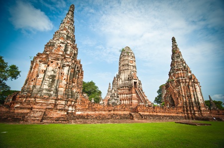 Pagoda at Wat Chaiwattanaram Temple, Ayutthaya, Thailandの写真素材