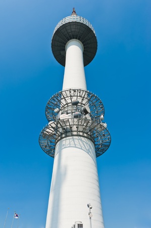 Seoul Tower with blue sky , South Koreaのeditorial素材