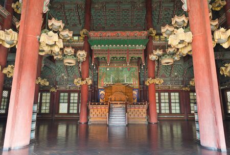 Inside of The Changdeokgung palace in Seoul, South Korea