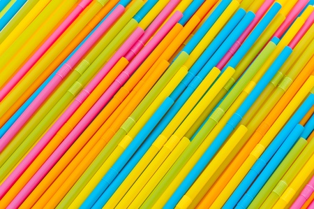 Colorful drinking straws background