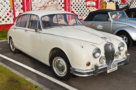 HUA HIN, THAILAND - DEC 16: A 1964 Jaguar 3.4 Mk2 on display in Hua Hin Vintage Cars Parade Festival...