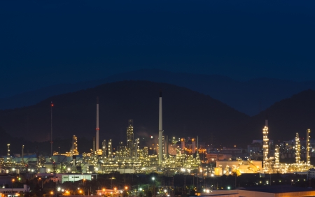 Oil refinery plantのeditorial素材