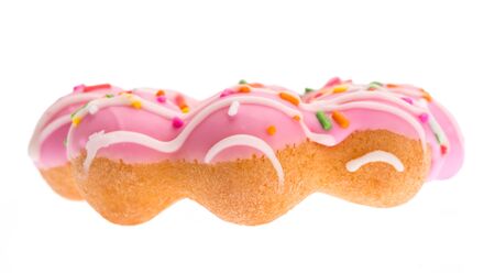 sprinkled donut isolated on white background