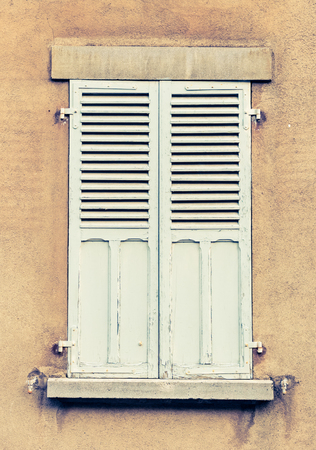Traditional French window - retro vintage filter effectの写真素材
