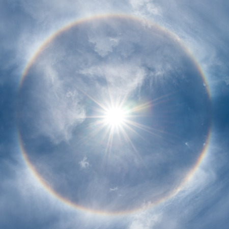 Corona ring of sunの写真素材