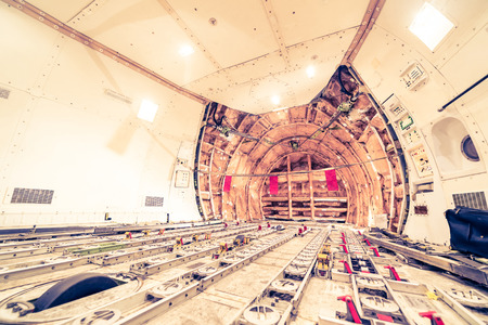 air cargo freighter - retro vintage filter effectの写真素材