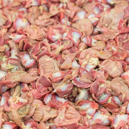 Raw heart chicken
