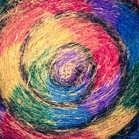 Colourful straw texture background - retro vintage filter effectの写真素材